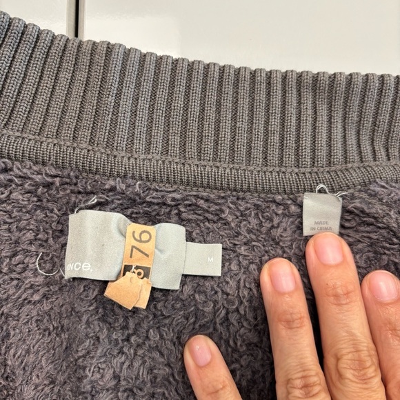 Vince Grey Wool  & Nylon Zip Up Cardigan Sweater Size M - Picture 4 of 8